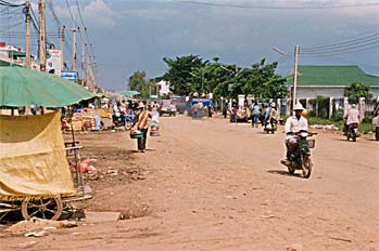 Carretera de tránsito en Camboya