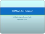 JOBSHADOWING BOLZANO ERASMUS+