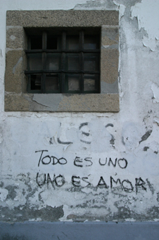 Pintada en una pared de Santiago de Cpmpostela, La Coruña, Galic