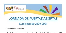 Jornada de puertas abiertas curso 20/21
