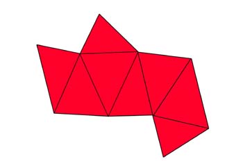 Desarrollo de una bipirámide triclínica