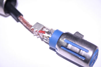 Conectores XLR. Detalle de conexión