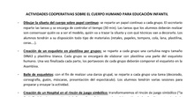 El cuerpo humano a través del aprendizaje cooperativo