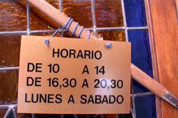 Horario, cartel