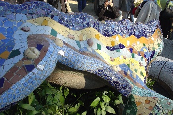 Fuente del Lagarto, Parque Güell, Barcelona