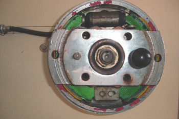 Freno de tambor. Sección y elementos