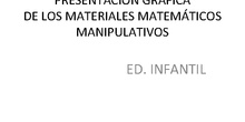 MATAMATICAS MANIPULATIVAS INFANTIL