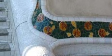 Detalle de la Fuente del Lagarto, Parque Güell, Barcelona