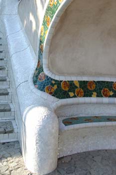Detalle de la Fuente del Lagarto, Parque Güell, Barcelona