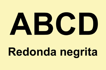 Letra redonda negrita