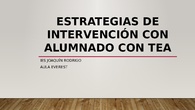Estrategias de intervención con alumnado TEA