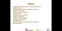 Explicación de cómo elegir módulos en CFGS DAW a Distancia. Curso 2020/21