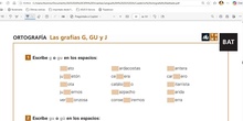 Lengua I y II Ortografía Clase 12 20260917 - G, GU, J