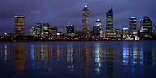 Vista nocturna de Perth, Australia