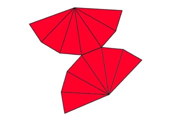 Desarrolllo de una bipirámide exagonal