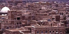 Edificaciones en la ciudad vieja de Sanaa, Yemen