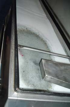 Restos de tintas en la solución humectadora