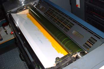 Tintero de una máquina offset