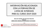 Preguntas frecuentes Interinos