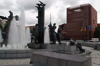 Edificio del Auditorio (Concertgebouw) en el T'Zand, Brujas, Bél