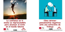 Anexo 22. Díptico detener pensamientos negativos en una entrevista de trabajo
