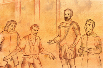 El rey, Octavio, Batricio y Mota