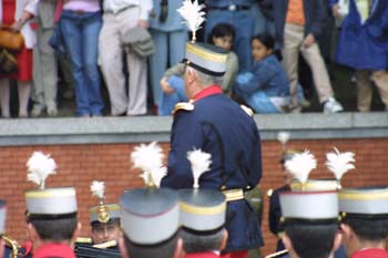 Miembros de la banda de música durante la Boda Real