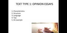 Opinion essays - Characteristics and structure (Explanation)