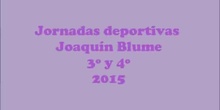 Jornadas deportivas en el J. Blume. 3º y 4º CEIP Pinocho