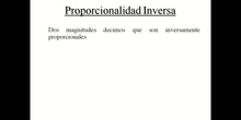 Constante de Proporcionalidad Inversa