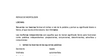 Repaso de morfología
