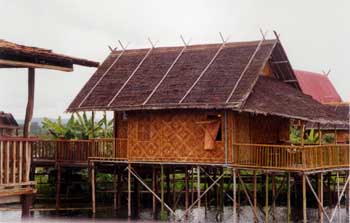 Cabaña lacustre, Myanmar