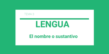 El nombre o sustantivo