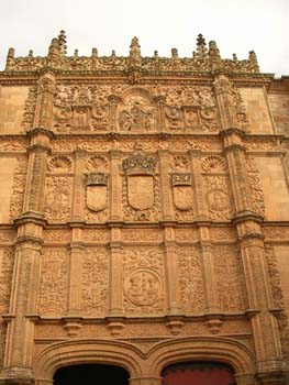 Fachada del Edificio Histórico de la Universidad, Salamanca, Cas