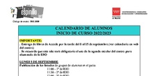 INICIO DE CURSO 2022-2023