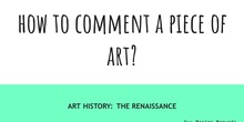 HOW TO COMMENT A WORK OF ART? - ART HISTORY 