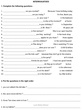 interrogatives worksheet