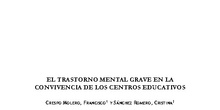 El trastorno Mental Grave en la Convivencia de los Centros Educativos