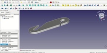 Mask hook volume on FreeCAD. Gancho mascarilla 2