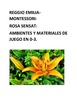REGGIO EMILIA-MONTESSORI-ROSA SENSAT: AMBIENTES Y MATERIALES EN 0-E