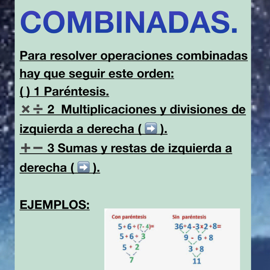 OPERACIONES COMBINADAS