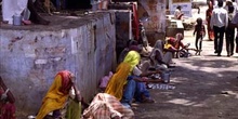Calle de acceso al Templo de Brahma, Pushkar, India