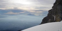 Vista de la Malinche y el Pico de Orizaba desde la cima del Izta