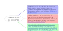 Centros/Aulas de excelencia