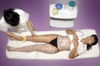 Masaje y mascarilla corporal: retirada de mascarilla