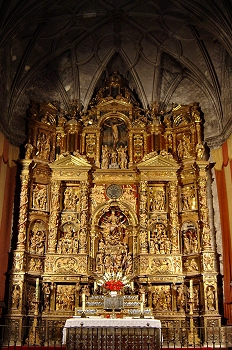 Altar de la Colegiata de Alquezar. Huesca