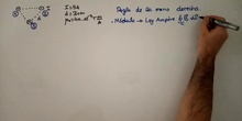 Campo magnético generado por tres hilos - con la regla de la mano derecha