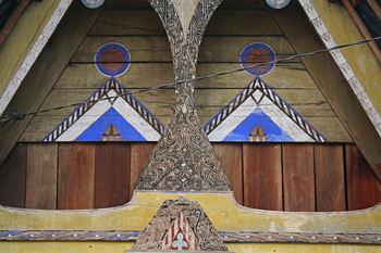 Detalle de una casa, Batak, Sumatra, Indonesia