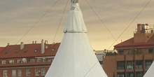 Carpa del Espacio Delicias. Estructura colgante.