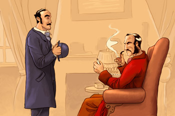 La vuelta al mundo en ochenta días: Phileas  Fogg y su criado Pa